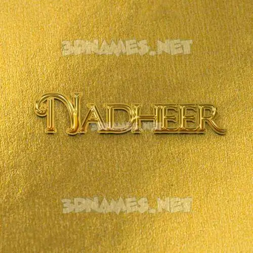 nadheer in All Gold style - 3D name wallpaper nadheer in All Gold style - 3D name wallpaper
