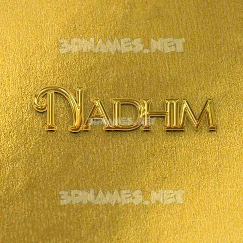 nadhim in All Gold style - 3D name wallpaper nadhim in All Gold style - 3D name wallpaper