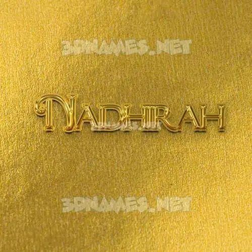 nadhirah in All Gold style - 3D name wallpaper