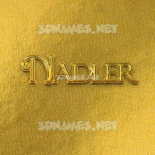 nadler in All Gold style - 3D name wallpaper