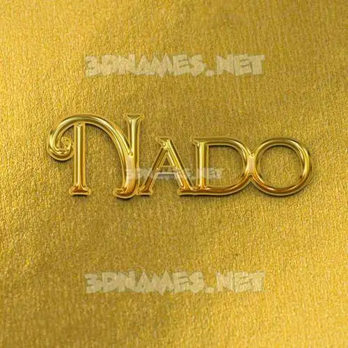 nado in All Gold style - 3D name wallpaper