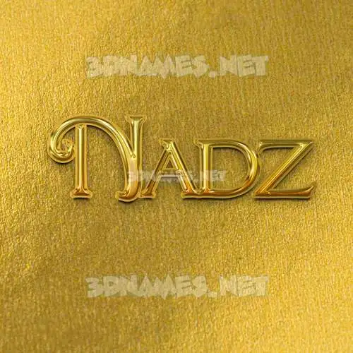 nadz in All Gold style - 3D name wallpaper nadz in All Gold style - 3D name wallpaper