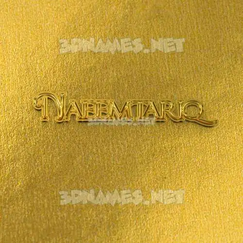 naeemtariq in All Gold style - 3D name wallpaper