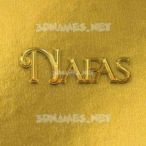 nafas in All Gold style - 3D name wallpaper nafas in All Gold style - 3D name wallpaper