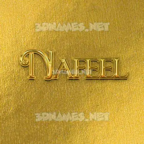 nafeel in All Gold style - 3D name wallpaper nafeel in All Gold style - 3D name wallpaper