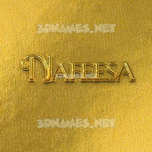 nafeesa in All Gold style - 3D name wallpaper nafeesa in All Gold style - 3D name wallpaper