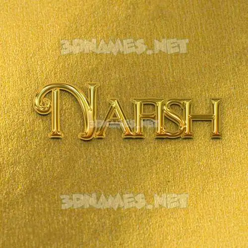 nafish in All Gold style - 3D name wallpaper nafish in All Gold style - 3D name wallpaper