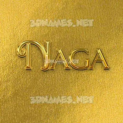 naga in All Gold style - 3D name wallpaper naga in All Gold style - 3D name wallpaper
