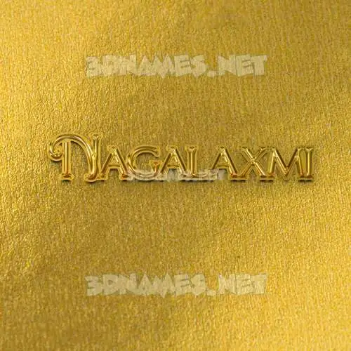 nagalaxmi in All Gold style - 3D name wallpaper