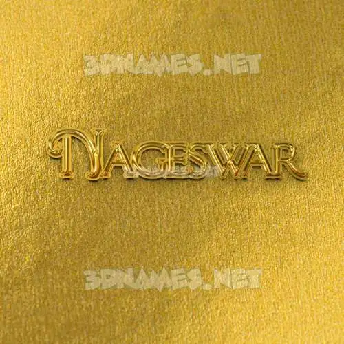 nageswar in All Gold style - 3D name wallpaper