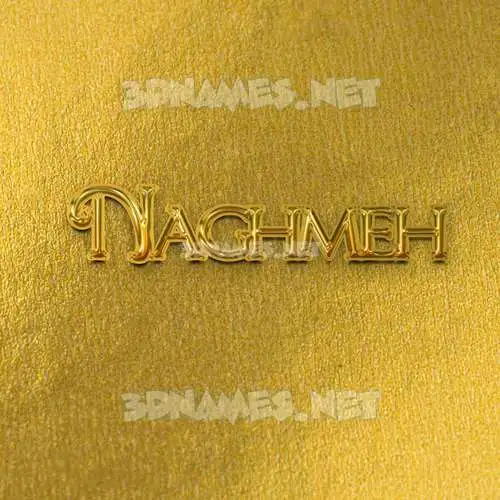 naghmeh in All Gold style - 3D name wallpaper