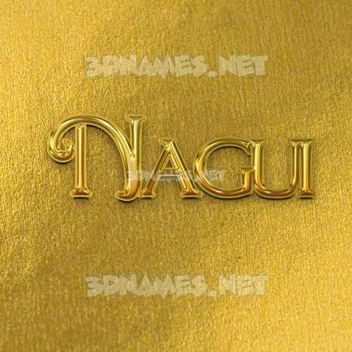 nagui in All Gold style - 3D name wallpaper nagui in All Gold style - 3D name wallpaper