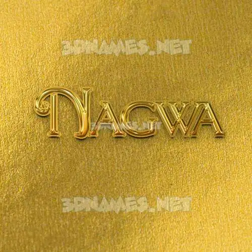 nagwa in All Gold style - 3D name wallpaper nagwa in All Gold style - 3D name wallpaper