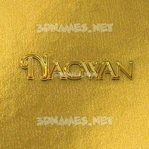 nagwan in All Gold style - 3D name wallpaper nagwan in All Gold style - 3D name wallpaper