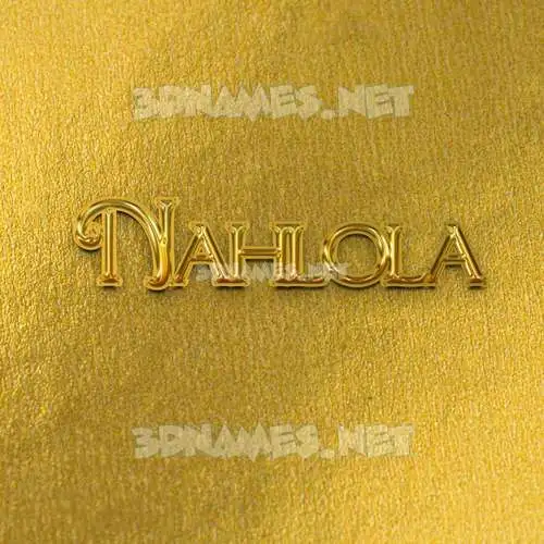 nahlola in All Gold style - 3D name wallpaper