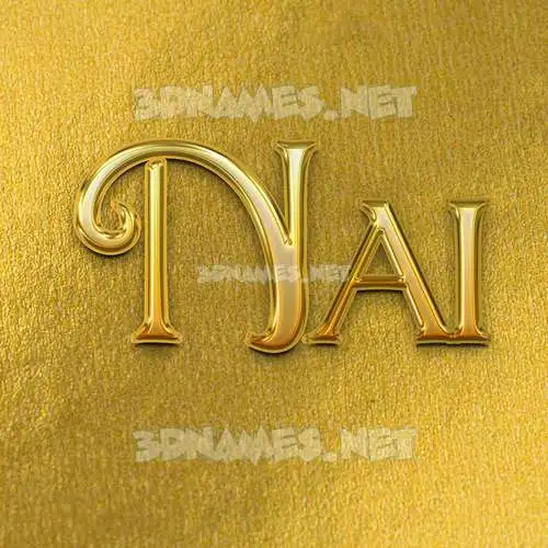 nai in All Gold style - 3D name wallpaper nai in All Gold style - 3D name wallpaper