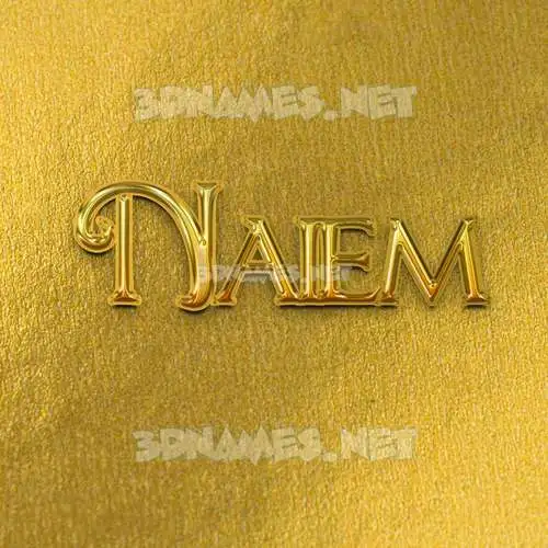 naiem in All Gold style - 3D name wallpaper naiem in All Gold style - 3D name wallpaper