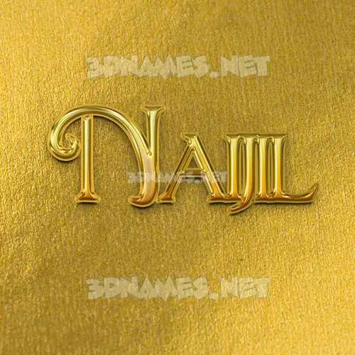 naijil in All Gold style - 3D name wallpaper naijil in All Gold style - 3D name wallpaper