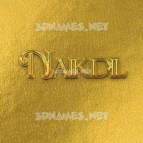 naikdil in All Gold style - 3D name wallpaper naikdil in All Gold style - 3D name wallpaper