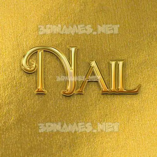 nail in All Gold style - 3D name wallpaper nail in All Gold style - 3D name wallpaper