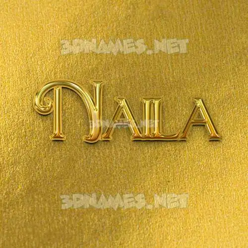 naila in All Gold style - 3D name wallpaper naila in All Gold style - 3D name wallpaper