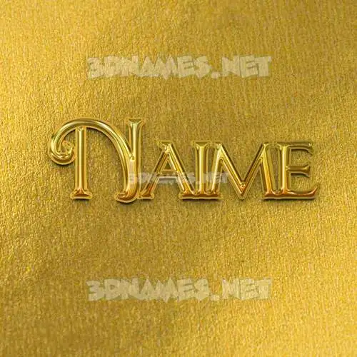 naime in All Gold style - 3D name wallpaper naime in All Gold style - 3D name wallpaper