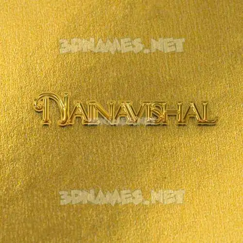 nainavishal in All Gold style - 3D name wallpaper nainavishal in All Gold style - 3D name wallpaper