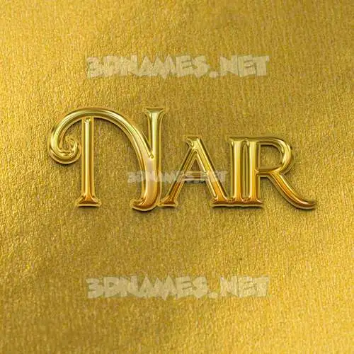 nair in All Gold style - 3D name wallpaper nair in All Gold style - 3D name wallpaper
