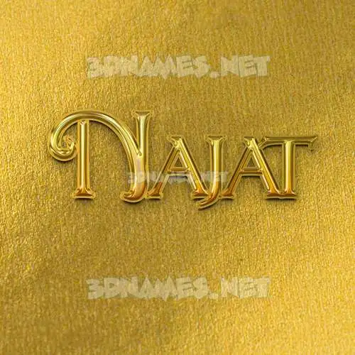 najat in All Gold style - 3D name wallpaper najat in All Gold style - 3D name wallpaper