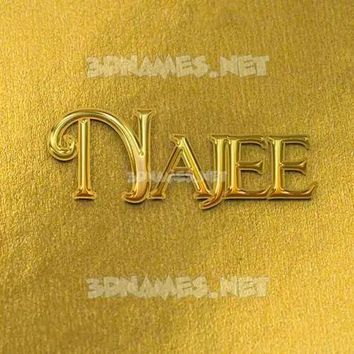 najee in All Gold style - 3D name wallpaper najee in All Gold style - 3D name wallpaper