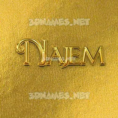 najem in All Gold style - 3D name wallpaper najem in All Gold style - 3D name wallpaper