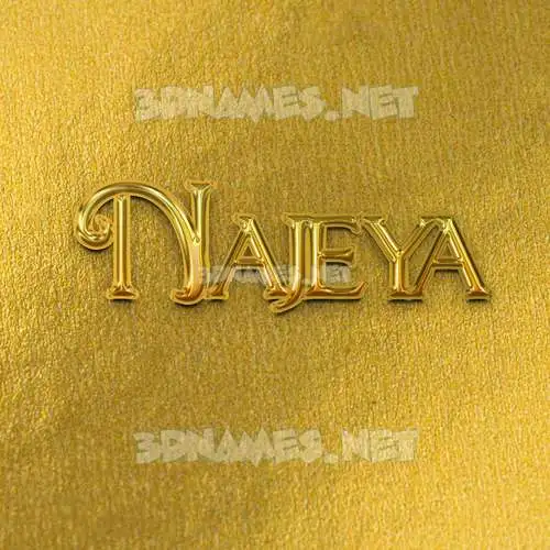 najeya in All Gold style - 3D name wallpaper najeya in All Gold style - 3D name wallpaper