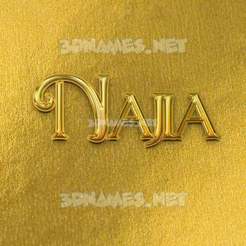najia in All Gold style - 3D name wallpaper najia in All Gold style - 3D name wallpaper