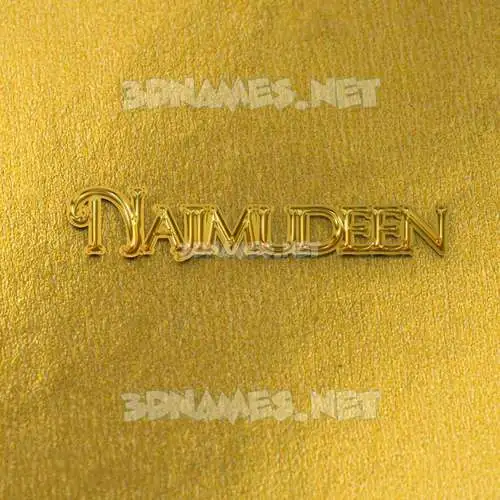 najimudeen in All Gold style - 3D name wallpaper najimudeen in All Gold style - 3D name wallpaper