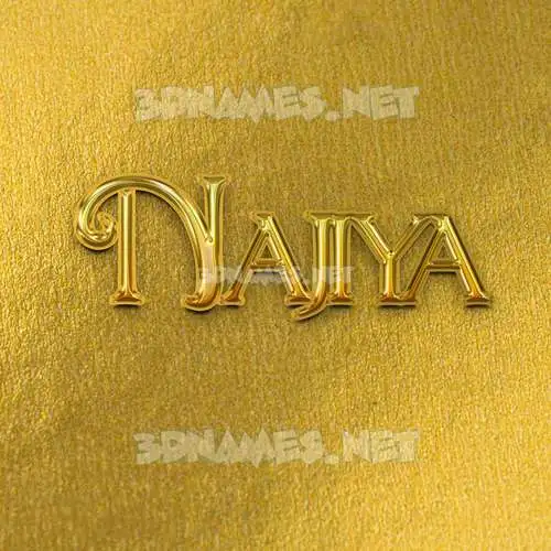 najiya in All Gold style - 3D name wallpaper najiya in All Gold style - 3D name wallpaper