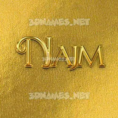 najm in All Gold style - 3D name wallpaper najm in All Gold style - 3D name wallpaper