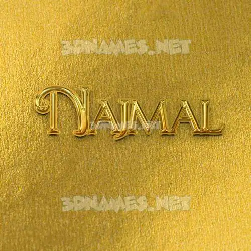 najmal in All Gold style - 3D name wallpaper najmal in All Gold style - 3D name wallpaper