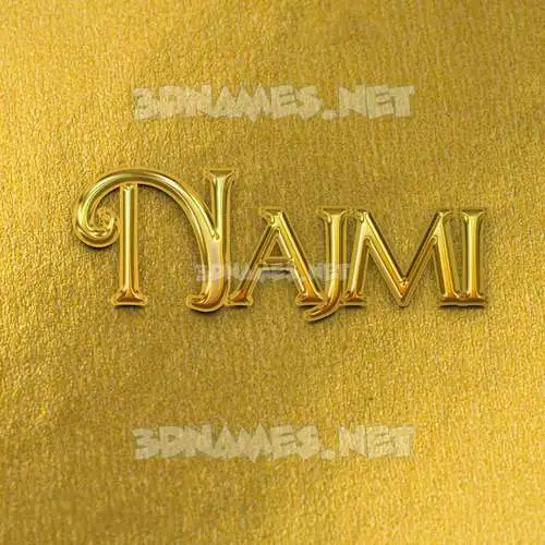 najmi in All Gold style - 3D name wallpaper najmi in All Gold style - 3D name wallpaper