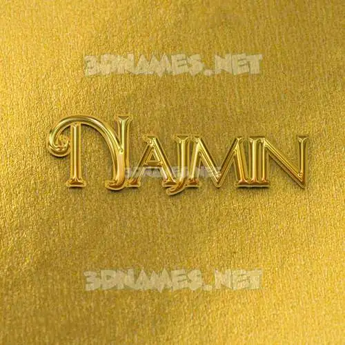 najmin in All Gold style - 3D name wallpaper