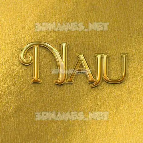 naju in All Gold style - 3D name wallpaper naju in All Gold style - 3D name wallpaper