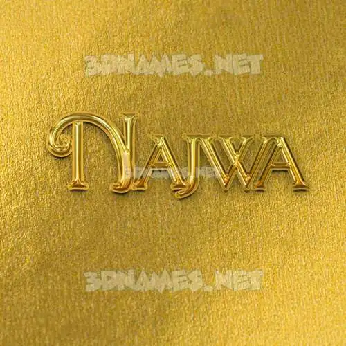 najwa in All Gold style - 3D name wallpaper najwa in All Gold style - 3D name wallpaper