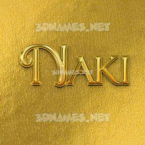 naki in All Gold style - 3D name wallpaper naki in All Gold style - 3D name wallpaper