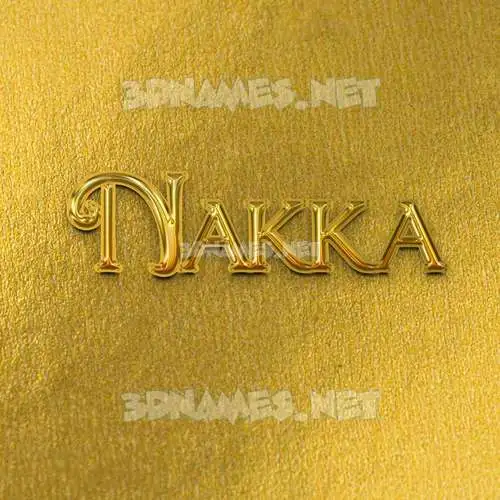 nakka in All Gold style - 3D name wallpaper