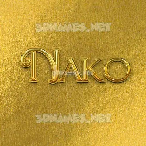 nako in All Gold style - 3D name wallpaper nako in All Gold style - 3D name wallpaper