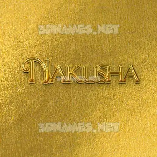 nakusha in All Gold style - 3D name wallpaper nakusha in All Gold style - 3D name wallpaper