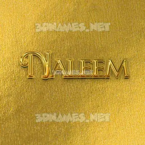 naleem in All Gold style - 3D name wallpaper