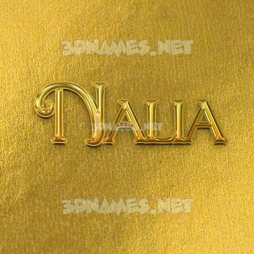 nalia in All Gold style - 3D name wallpaper nalia in All Gold style - 3D name wallpaper