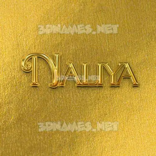 naliya in All Gold style - 3D name wallpaper