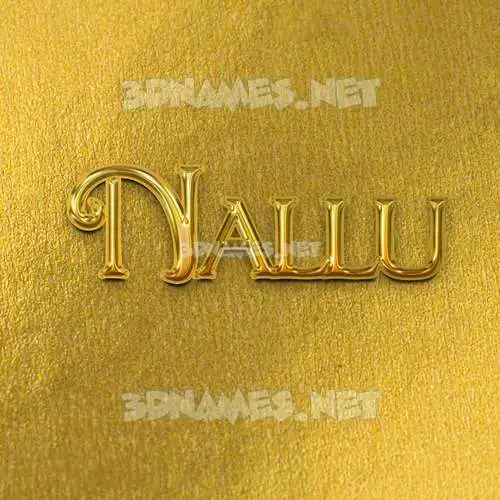 nallu in All Gold style - 3D name wallpaper nallu in All Gold style - 3D name wallpaper