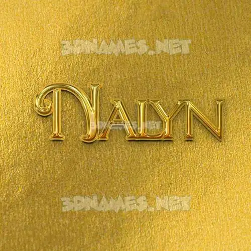 nalyn in All Gold style - 3D name wallpaper nalyn in All Gold style - 3D name wallpaper